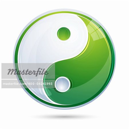 illustration of yin yang on white background