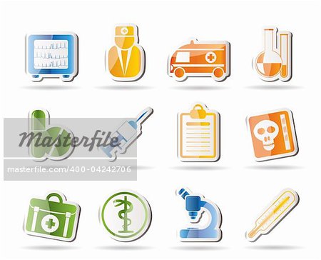 Medical and healthcare Icons - Vector Icon Set