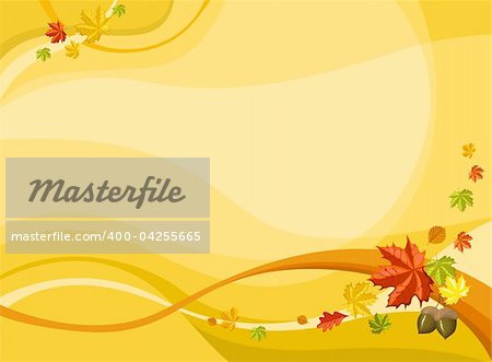 vector illustration of a autumn card