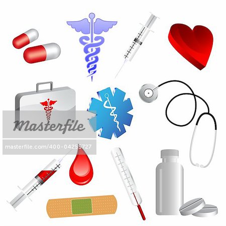 Collection of vector medical icons