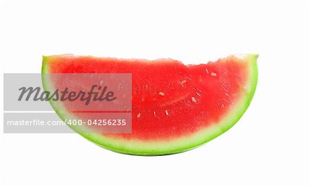 sweet watermelon slice isolated on white background