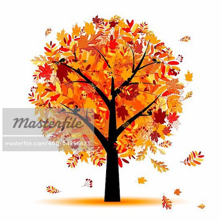 Beautiful autumn tree for your design