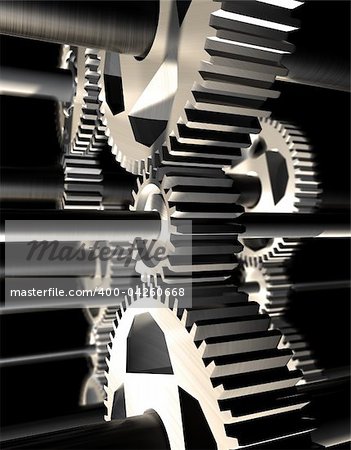 3d image of still life of machinery