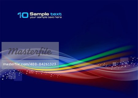 Abstract vector wave on navy background