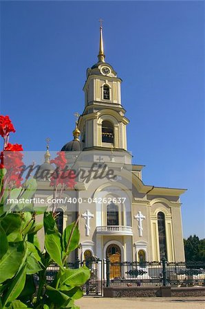 This Cathedral is situated on Artem Street which is the mainstreet of Donets'k, Eastern Ukraine. Originally it was founded in 1883 and blessed in 1836, in 1933 the soviet comunists destroyed the Cathedral. City of Donetsk decided to rebuilt it from scratch in 1996 and finished the construction in 2006