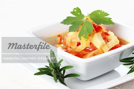 Vegetable cabbage stew with low calorie