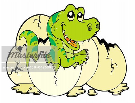 Young tyrannosaurus rex - vector illustration.