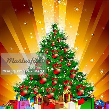 christmas fir, this illustration may be useful as designer work