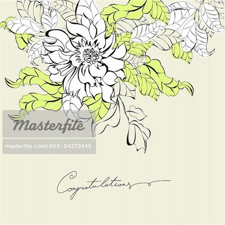 Template for decorative card