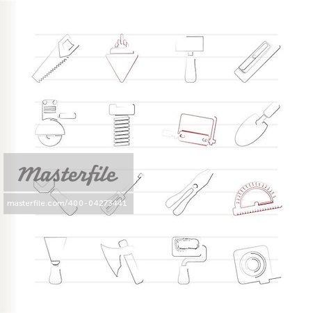 Building and Construction Tools icons - Vector Icon Set