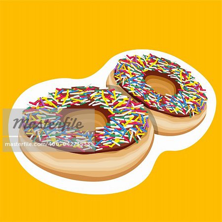 illustration of colorful doughnuts