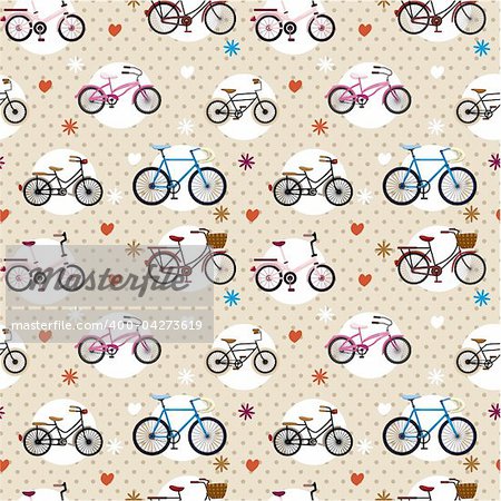 seamless bicycle pattern