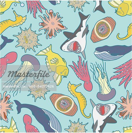 seamless fish pattern