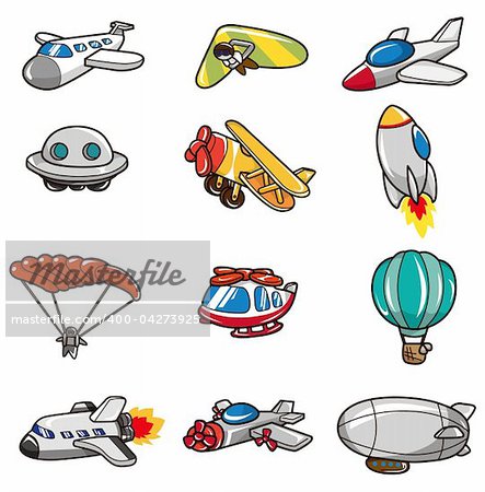 cartoon airplane icon