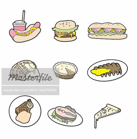 cartoon food icon