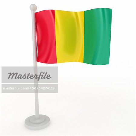 Illustration of a flag of Guinea on a white background