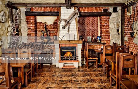 An empty cafeteria awaiting guests and food