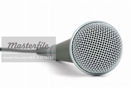 Professional dynamic microphone  isolated on the white background