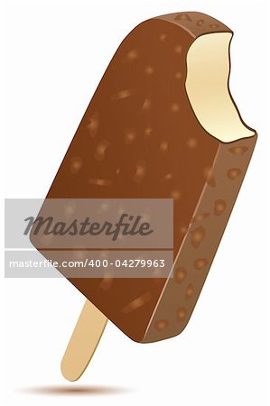 illustration of choco stick on white background