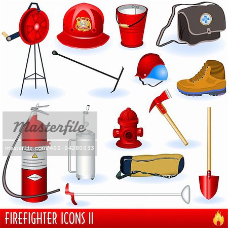 Vector illustration of a firefighter