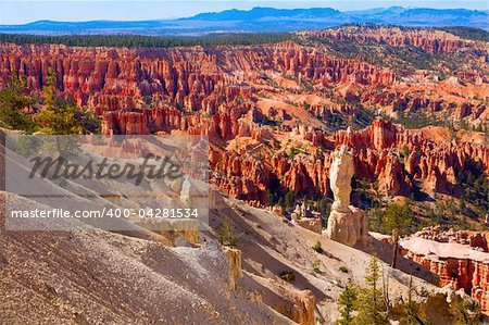 Beautiful view of Bryce Canyon, Utah showing unique rock formations