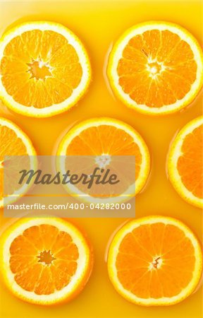 pieces of orange in orange juice