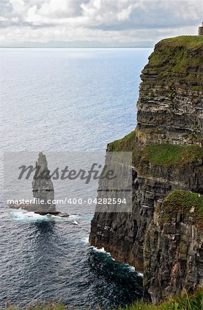 Gripping view of the Cliffs of Moher in Ireland