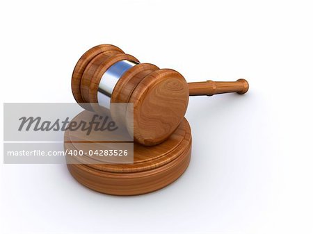 judge gavel isolated on a white background