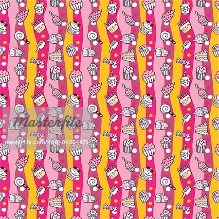 seamless cake pattern