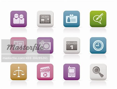 web site, computer and business icons - vector icon set