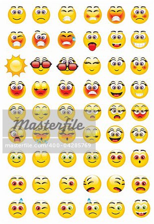 emoticons with a variety of expressions