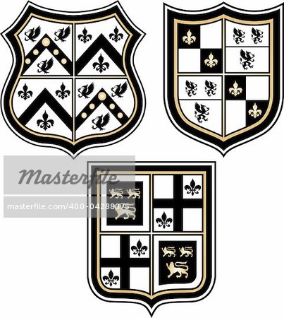 heraldic royal emblem badge shield