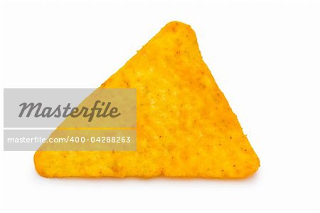 Heap of chips arranged on background