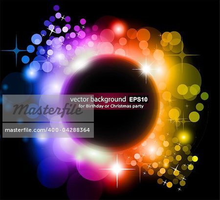 Abstract Rainbow Planet Background for Flyers