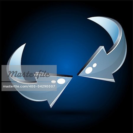 illustration of abstract vector arrows on white background