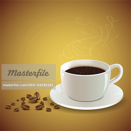 illustration of coffee on abstract background