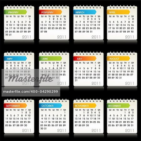 illustration of calendars on abstract background