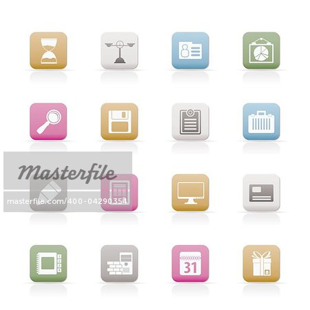 Business and office icons -  vector icon set