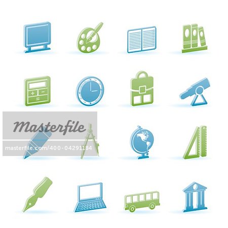 School and education icons - vector icon set