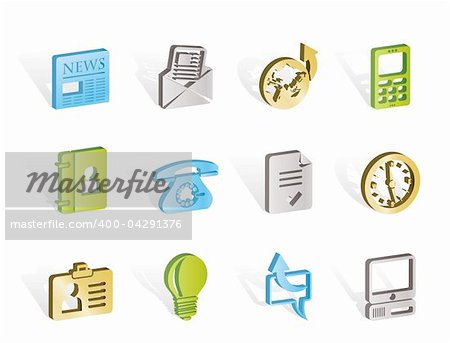 Business and office icons - vector icon set