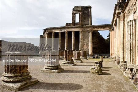 Ruins of the basilica, Pompeii (Italy)