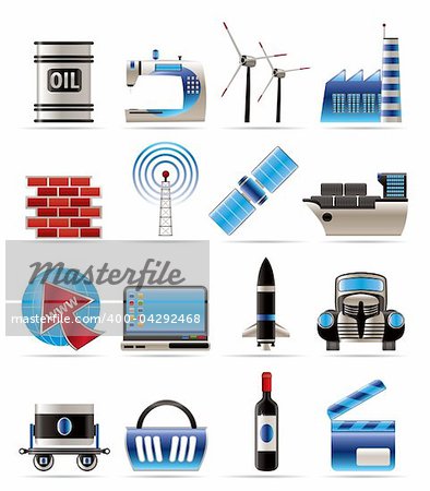 Business and industry icons- vector icon set