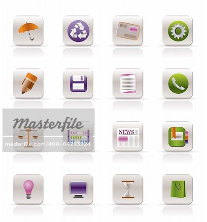 Business and Office internet Icons - Vector icon Set