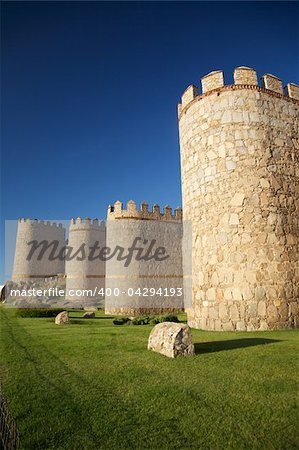 view of Avila city at Castilla in Spain