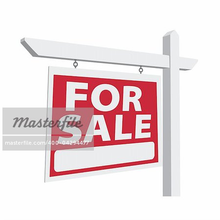 For Sale Vector Real Estate Sign Ready For Your Own Message.