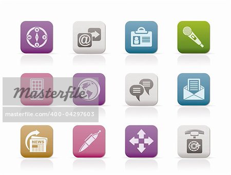 Business, office and internet icons - vector icon set