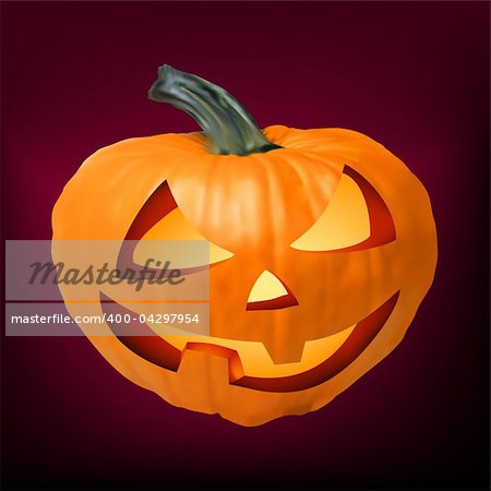 a ceramic halloween jack o lantern pumpkin. EPS 8 vector file included