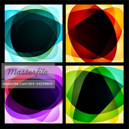 Collection of abstract background. Vector illustration