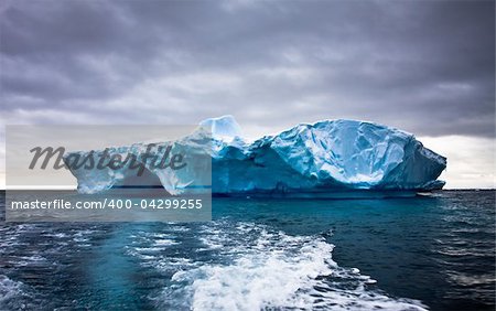 Huge iceberg in Antarctica, beautiful winter background