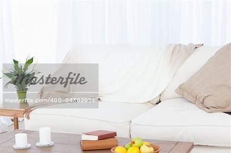 A sofa in the living room at home